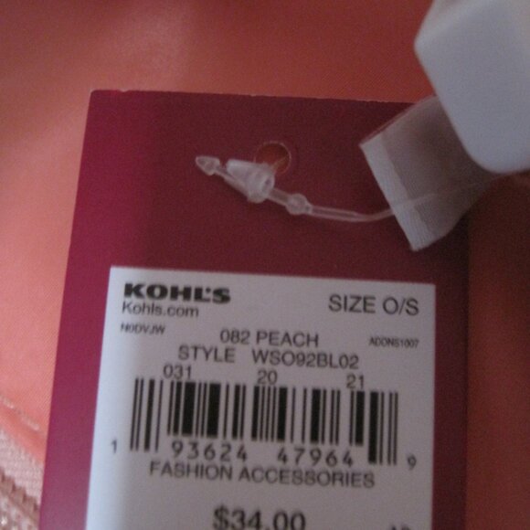 Target SO Colorblock Clip-Front Zipper Top & Back Pockets Fanny Pack Peach White - Picture 5 of 5